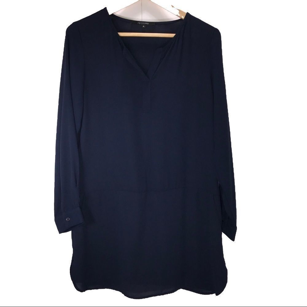 19 Cooper Navy sheer oversized Blouse